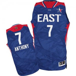 Maillot NBA Authentic Carmelo Anthony #7 New York Knicks 2013 All Star Bleu - Homme