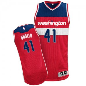 Maillot NBA Rouge Wes Unseld #41 Washington Wizards Road Authentic Homme Adidas
