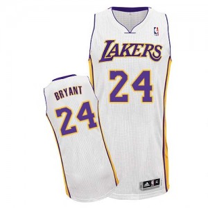 Maillot Adidas Blanc Alternate Authentic Los Angeles Lakers - Kobe Bryant #24 - Homme