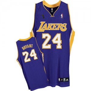 Maillot Adidas Violet Road Champions Patch Swingman Los Angeles Lakers - Kobe Bryant #24 - Homme