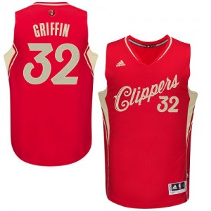 Maillot NBA Los Angeles Clippers #32 Blake Griffin Rouge Adidas Authentic 2015-16 Christmas Day - Homme