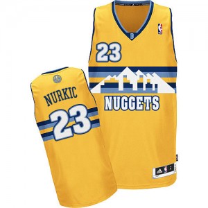 Maillot NBA Or Jusuf Nurkic #23 Denver Nuggets Alternate Authentic Homme Adidas