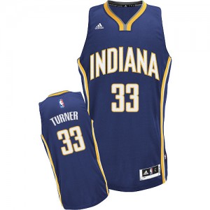 Maillot NBA Bleu marin Myles Turner #33 Indiana Pacers Road Swingman Homme Adidas