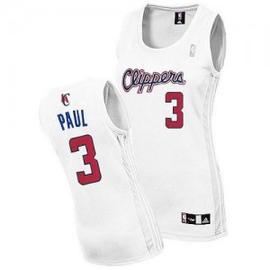 Maillot NBA Authentic Chris Paul #3 Los Angeles Clippers Home Blanc - Femme