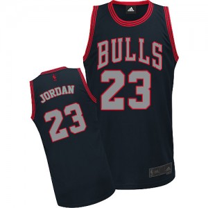 Chicago Bulls #23 Adidas Graystone Fashion Noir Authentic Maillot d'équipe de NBA préférentiel - Michael Jordan pour Homme