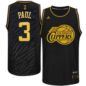 Los Angeles Clippers #3 Adidas Precious Metals Fashion Noir Authentic Maillot d'équipe de NBA en ligne - Chris Paul pour Homme