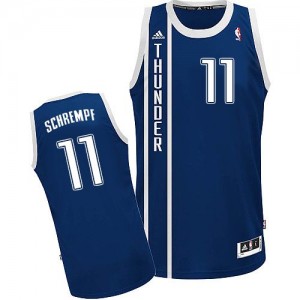 Maillot NBA Bleu marin Detlef Schrempf #11 Oklahoma City Thunder Alternate Swingman Homme Adidas