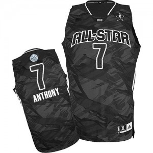 New York Knicks Carmelo Anthony #7 2013 All Star Authentic Maillot d'équipe de NBA - Noir pour Homme