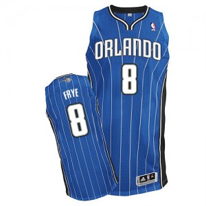 Maillot NBA Bleu royal Channing Frye #8 Orlando Magic Road Authentic Homme Adidas