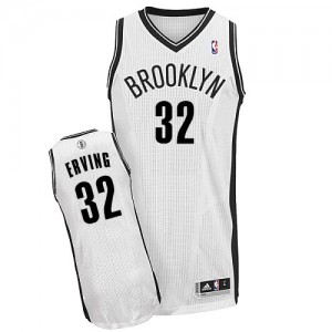 Maillot NBA Blanc Julius Erving #32 Brooklyn Nets Home Authentic Homme Adidas
