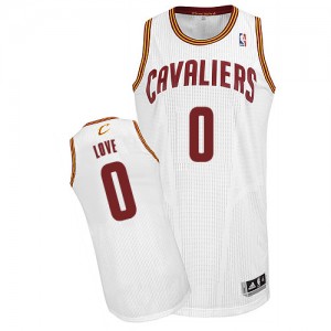 Maillot NBA Cleveland Cavaliers #0 Kevin Love Blanc Adidas Authentic Home - Homme
