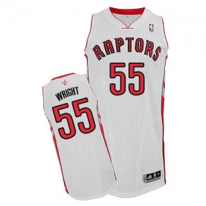 Toronto Raptors #55 Adidas Home Blanc Authentic Maillot d'équipe de NBA la vente - Delon Wright pour Homme