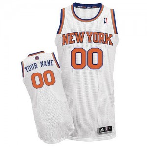 New York Knicks Personnalisé Adidas Home Blanc Maillot d'équipe de NBA pas cher en ligne - Authentic pour Enfants