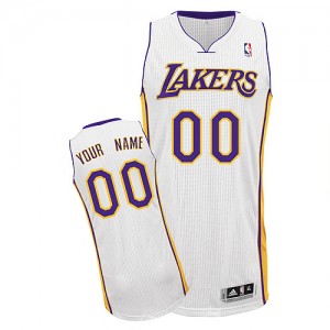 Los Angeles Lakers Personnalisé Adidas Alternate Blanc Maillot d'équipe de NBA achats en ligne - Authentic pour Enfants
