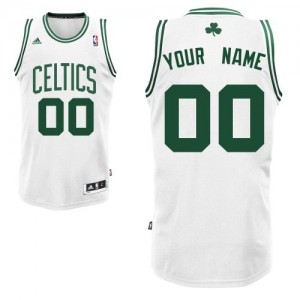 Boston Celtics Personnalisé Adidas Home Blanc Maillot d'équipe de NBA Promotions - Swingman pour Homme