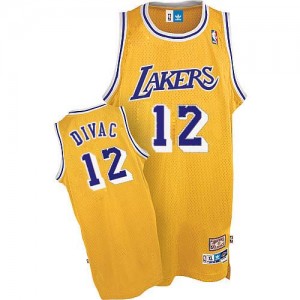 Maillot Authentic Los Angeles Lakers NBA Throwback Or - #12 Vlade Divac - Homme
