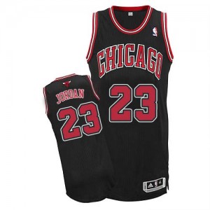 Chicago Bulls #23 Adidas Alternate Noir Authentic Maillot d'équipe de NBA Le meilleur cadeau - Michael Jordan pour Homme