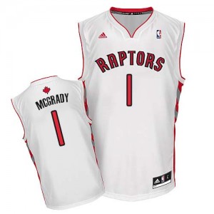 Maillot NBA Blanc Tracy Mcgrady #1 Toronto Raptors Home Swingman Homme Adidas
