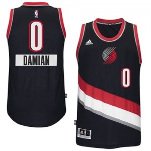 Maillot Authentic Portland Trail Blazers NBA 2014-15 Christmas Day Noir - #0 Damian Lillard - Homme