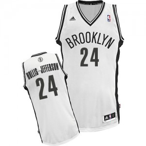 Brooklyn Nets Rondae Hollis-Jefferson #24 Home Swingman Maillot d'équipe de NBA - Blanc pour Homme
