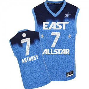 Maillot NBA Authentic Carmelo Anthony #7 New York Knicks 2012 All Star Bleu - Homme