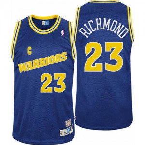 Golden State Warriors Mitch Richmond #23 Throwback Authentic Maillot d'équipe de NBA - Bleu pour Homme