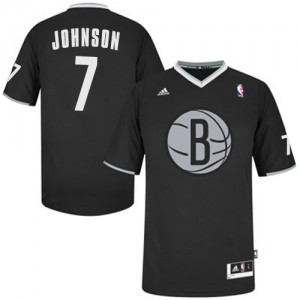 Brooklyn Nets Joe Johnson #7 2013 Christmas Day Swingman Maillot d'équipe de NBA - Noir pour Homme