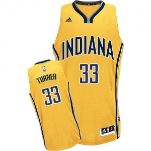 Indiana Pacers Myles Turner #33 Alternate Swingman Maillot d'équipe de NBA - Or pour Homme