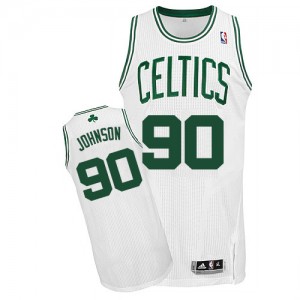 Boston Celtics #90 Adidas Home Blanc Authentic Maillot d'équipe de NBA Magasin d'usine - Amir Johnson pour Homme