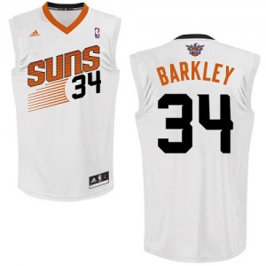 Maillot NBA Blanc Charles Barkley #34 Phoenix Suns Home Swingman Homme Adidas