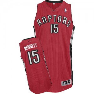 Maillot NBA Rouge Anthony Bennett #15 Toronto Raptors Road Authentic Homme Adidas