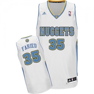 Maillot NBA Blanc Kenneth Faried #35 Denver Nuggets Home Swingman Homme Adidas