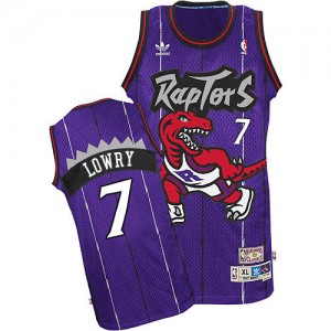 Maillot NBA Toronto Raptors #7 Kyle Lowry Violet Adidas Authentic Hardwood Classics - Homme