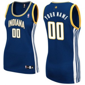 Maillot NBA Bleu marin Authentic Personnalisé Indiana Pacers Road Femme Adidas