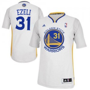 Maillot Authentic Golden State Warriors NBA Alternate Blanc - #31 Festus Ezeli - Homme
