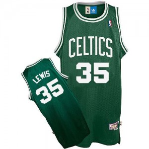 Maillot NBA Boston Celtics #35 Reggie Lewis Vert Adidas Authentic Throwback - Homme