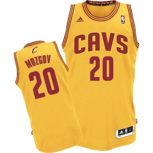 Maillot Adidas Or Alternate Authentic Cleveland Cavaliers - Timofey Mozgov #20 - Homme