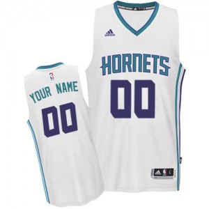 Charlotte Hornets Personnalisé Adidas Home Blanc Maillot d'équipe de NBA préférentiel - Swingman pour Enfants