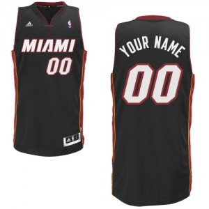 Maillot NBA Noir Swingman Personnalisé Miami Heat Road Homme Adidas