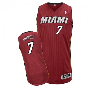 Maillot NBA Miami Heat #7 Goran Dragic Rouge Adidas Authentic Alternate - Homme