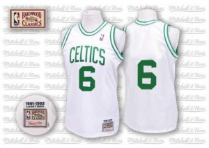 Maillot NBA Authentic Bill Russell #6 Boston Celtics Throwback Blanc - Homme