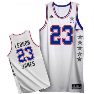 Maillot Adidas Blanc 2015 All Star Authentic Cleveland Cavaliers - LeBron James #23 - Homme