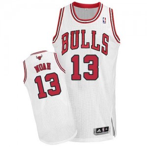 Chicago Bulls #13 Adidas Home Blanc Authentic Maillot d'équipe de NBA sortie magasin - Joakim Noah pour Homme