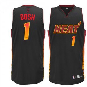 Maillot Authentic Miami Heat NBA Vibe Noir - #1 Chris Bosh - Homme