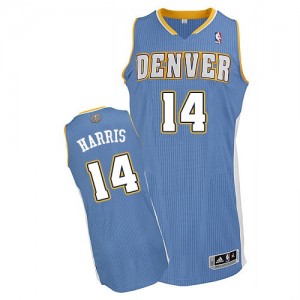 Maillot NBA Denver Nuggets #14 Gary Harris Bleu clair Adidas Authentic Road - Homme