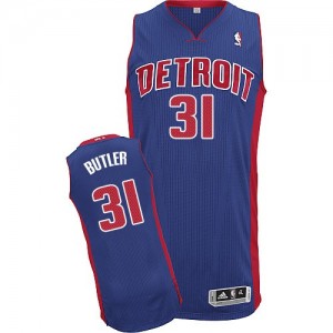 Detroit Pistons Caron Butler #31 Road Authentic Maillot d'équipe de NBA - Bleu royal pour Homme