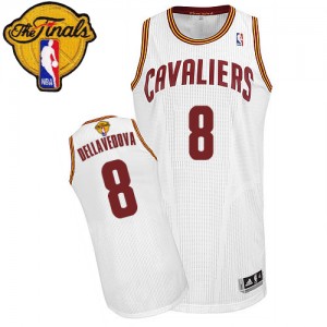 Maillot Authentic Cleveland Cavaliers NBA Home 2015 The Finals Patch Blanc - #8 Matthew Dellavedova - Homme