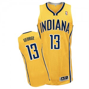 Maillot Authentic Indiana Pacers NBA Alternate Or - #13 Paul George - Homme