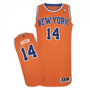Maillot Authentic New York Knicks NBA Alternate Orange - #14 Anthony Mason - Homme