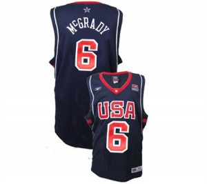 Team USA Nike Tracy McGrady #6 Summer Olympics Authentic Maillot d'équipe de NBA - Bleu marin pour Homme